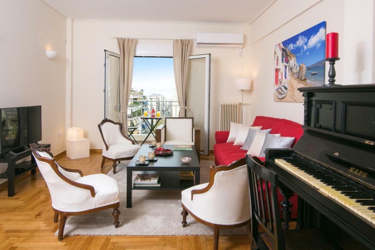 Magnificent Luxury Retrostyle Flat Acropolis View Apartment Athena Bagian luar foto