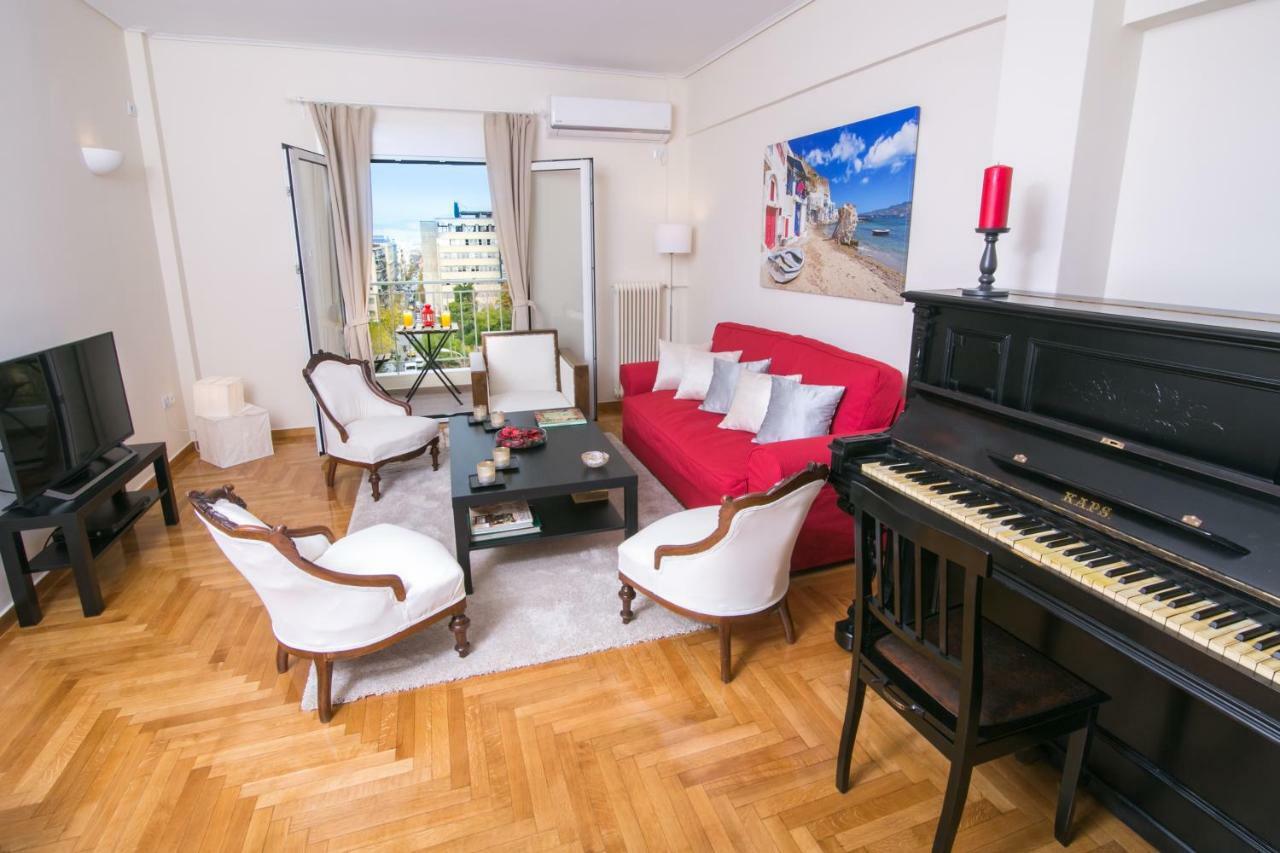 Magnificent Luxury Retrostyle Flat Acropolis View Apartment Athena Bagian luar foto